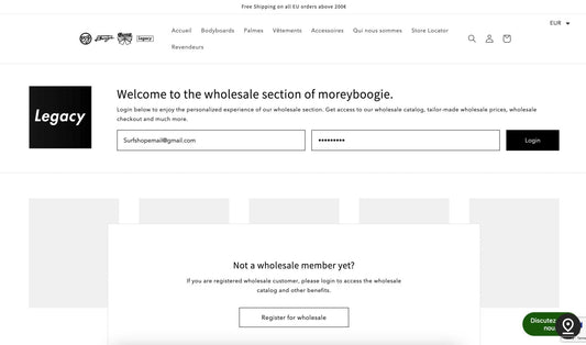 B2B Module Available for Wholesalers - moreyboogie